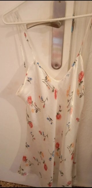 Camisón de seda floral