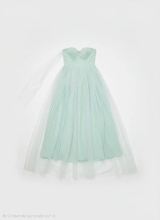 Vestido de fiesta verde