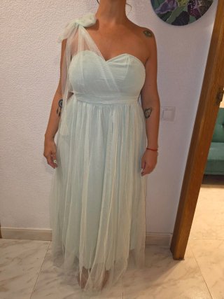 Vestido de fiesta verde