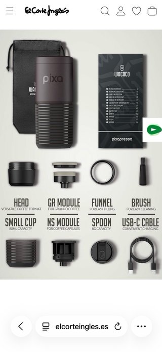 Cafetera portátil Pixapresso wacaco inalambrica