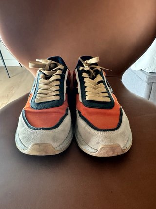 Zapatillas Munich Versus Beige y Naranja