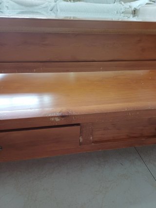 Mesa de centro madera y cristal elevable