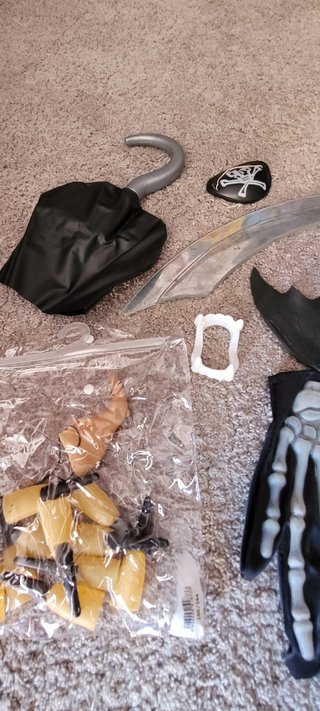 Accesorios Disfraces Pirata, bruja y esqueleto