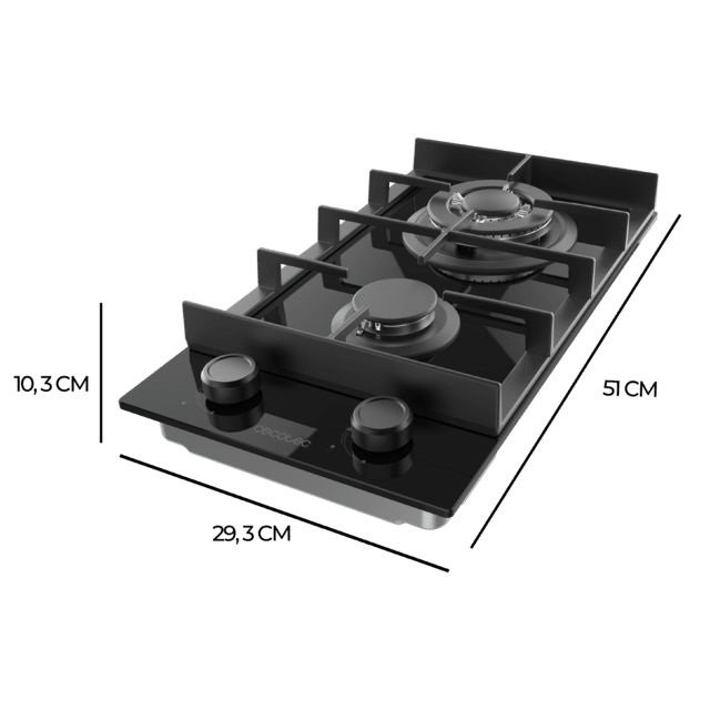 Placa de gas de 2 Fuegos Bolero Squad G 2400F