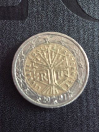 Moneda 2 Euros Conmemorativa Francia 2001