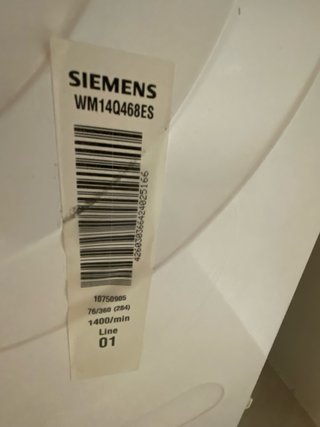 Lavadora Siemens IQdrive 8kg 1500 RPM
