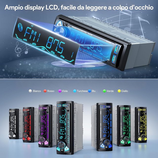 NUEVO - Radio Coche Bluetooth Panel Extraíble