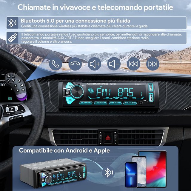 NUEVO - Radio Coche Bluetooth Panel Extraíble