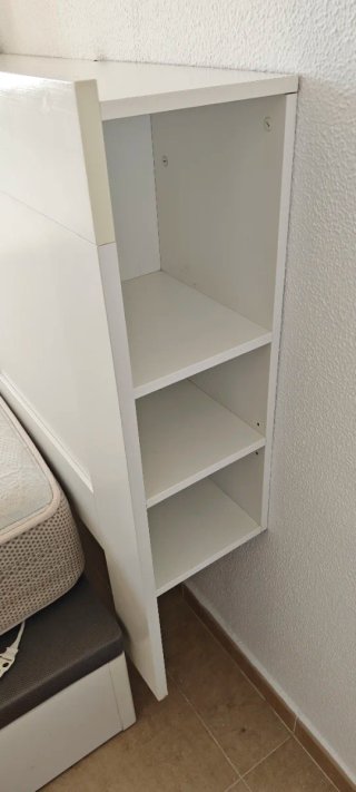 Cabecero/Libreria IKEA Madera Blanco