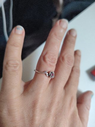 Anillo Pandora La Bella y la Bestia Rosa