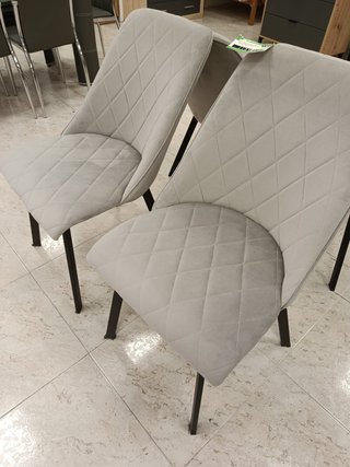 Pack 4 Sillas Terciopelo Gris