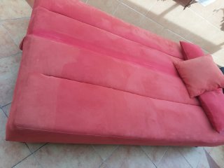 Sofá Cama Rosa Tela