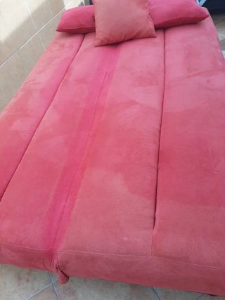 Sofá Cama Rosa Tela