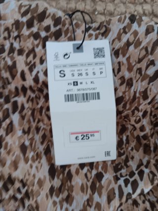 Falda Zara Estampada Volantes Talla S