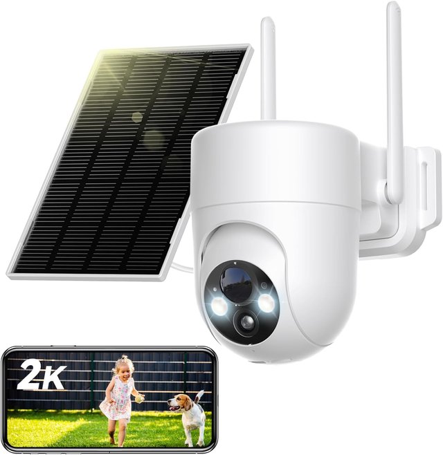 NUEVO - Cámara Vigilancia Solar 2K WiFi Exterior