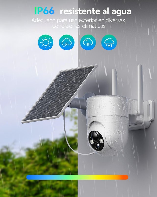 NUEVO - Cámara Vigilancia Solar 2K WiFi Exterior
