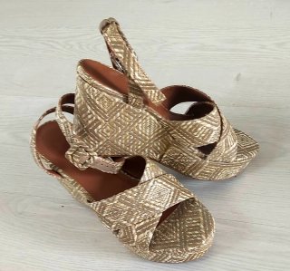 Sandalias de tacón y cuña mujer