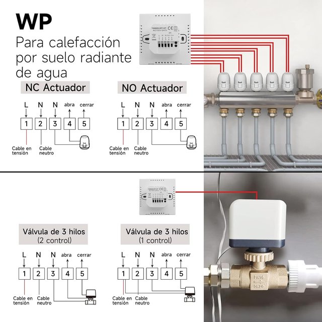 Termostato WiFi Beok Suelo Radiante Agua Tuya 3A