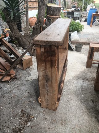 Mesa y bancos madera roble siglo XVII