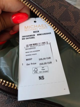 Bauletto Michael Kors marrone monogram