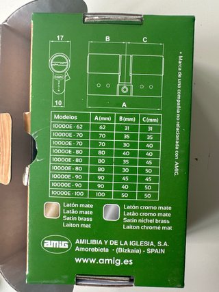 Cilindro seguridad alta Mod. 10000E
