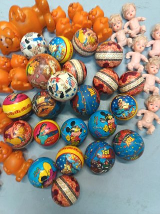 Lote Juguetes Antiguos: Figuras y Bolas