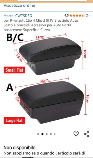 Bracciolo auto in pelle nera