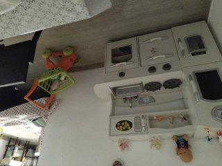 Cocinita de madera para jugar regalo carrito de ju