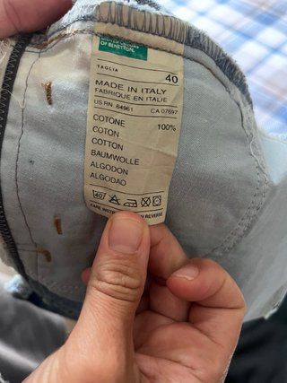 Gonna di jeans Benetton vintage Y2K con ricamo