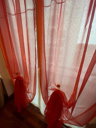 Set 4 Tende Organza Arancioni 140x300