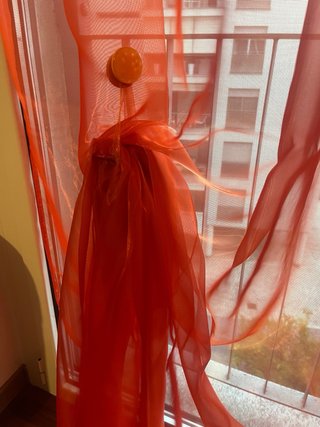 Set 4 Tende Organza Arancioni 140x300