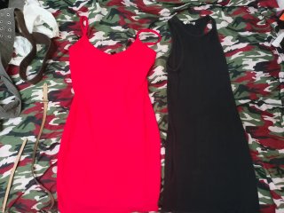 Vestidos rojo y negro.