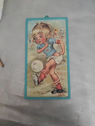 Quadretto Vintage Bambina Calcio