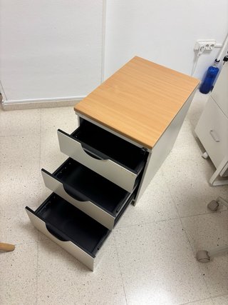 Mueble cajonera oficina metal y madera