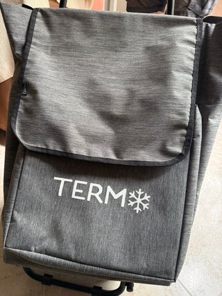 Carro compra con bolsillo termo gris