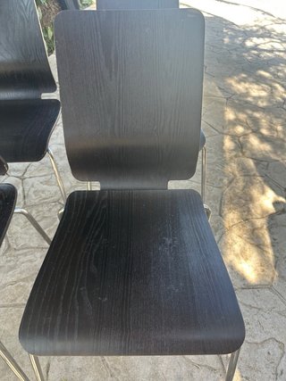 Juego de 4 Sillas Comedor Madera y Metal