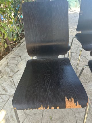 Juego de 4 Sillas Comedor Madera y Metal
