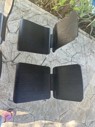 Juego de 4 Sillas Comedor Madera y Metal