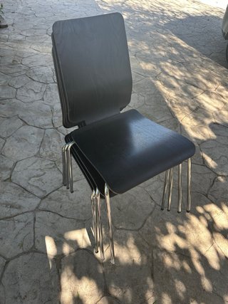 Juego de 4 Sillas Comedor Madera y Metal