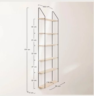 Estantería Arison Sklum Madera y Metal