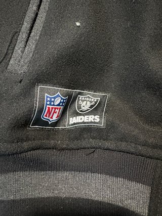 Chaqueta Raiders Negra y Gris