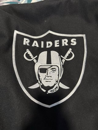 Chaqueta Raiders Negra y Gris