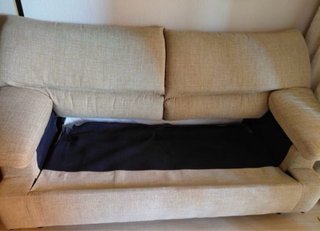 Sofá Cama + Sillón Reclinable Beige