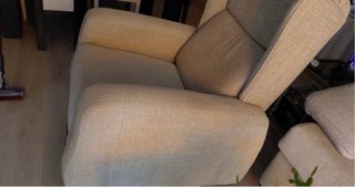 Sofá Cama + Sillón Reclinable Beige
