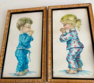 Cuadros Infantiles Niños Rezando Set 2