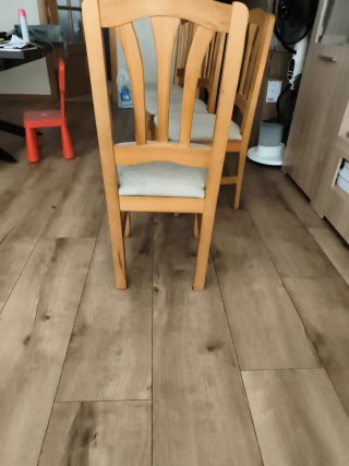 Conjunto 4 Sillas Roble Tapizadas Beige