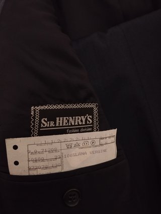 Abito Uomo SIR HENRY'S Lana Blu Taglia 51