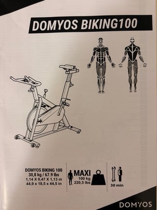 Bicicleta Estática Domyos Biking 100