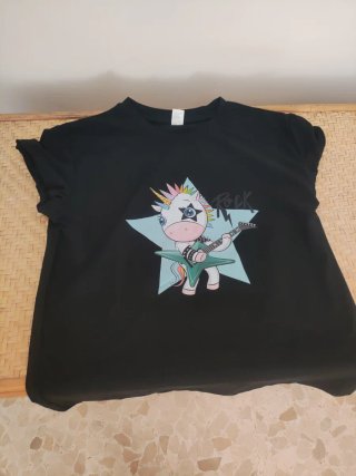 Camiseta unicornio rockera niña