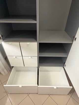 Armadio Visthus Ikea Grigio Bianco